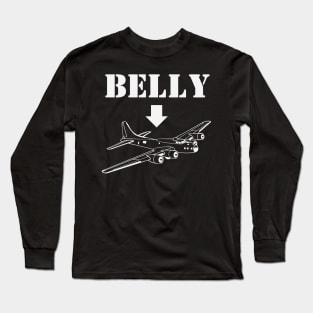 Belly Bomber funny food airplane joke Long Sleeve T-Shirt